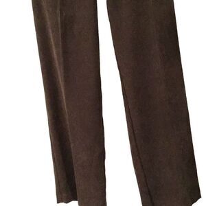 Pants, Sag Harbor Womens Microfiber Dress Pants, 4P, Chocolate Brown